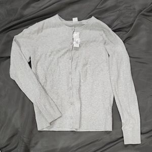 Gap Gray Button-Up Cardigan Women's Large NWT!